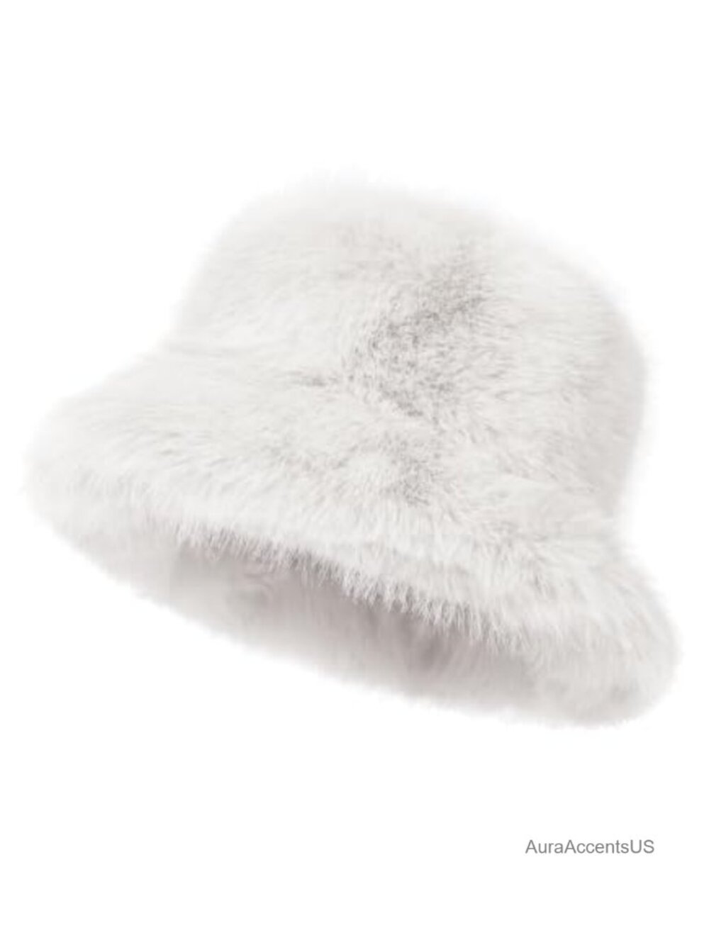 Faux Fur Bucket Hat Fluffy Fuzzy Wide Brim Winter Warm Fisherman Cap